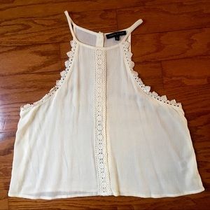 Kendall and Kylie Womans Small cream top w lace